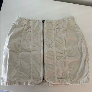 Free People Cream Bubble Mini Skirt